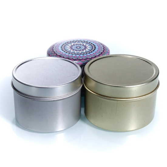 Caja de lata de vela perfumada redonda pequeña de la lata de la lata del envase del metal de la categoría alimenticia