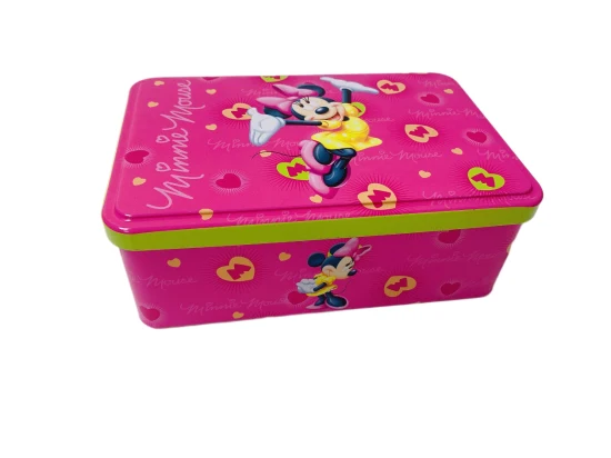 Caja de lata con forma de rectángulo, lata de perfume y cosmética, caja de Metal, ventana, lata con cremallera, caja de lata para regalo