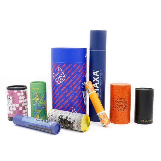Caja de velas de almacenamiento de papel privado de té de perfume personalizada con tubo de latas con tapa de estaño