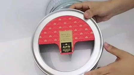 Caja de embalaje de Metal de Chocolate de comida de regalo personalizada de alta calidad caja de lata de galleta redonda caja de lata