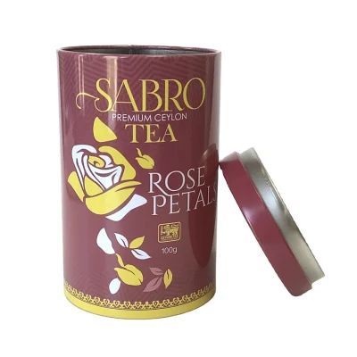 Caja redonda de la lata del embalaje del té del café de la lata de té del regalo del metal vacío de encargo caliente de la venta