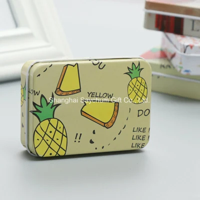 Caja de lata con logotipo de diseño personalizado, cajas de embalaje selladas, caja de regalo de almacenamiento pequeña para dulces de joyería